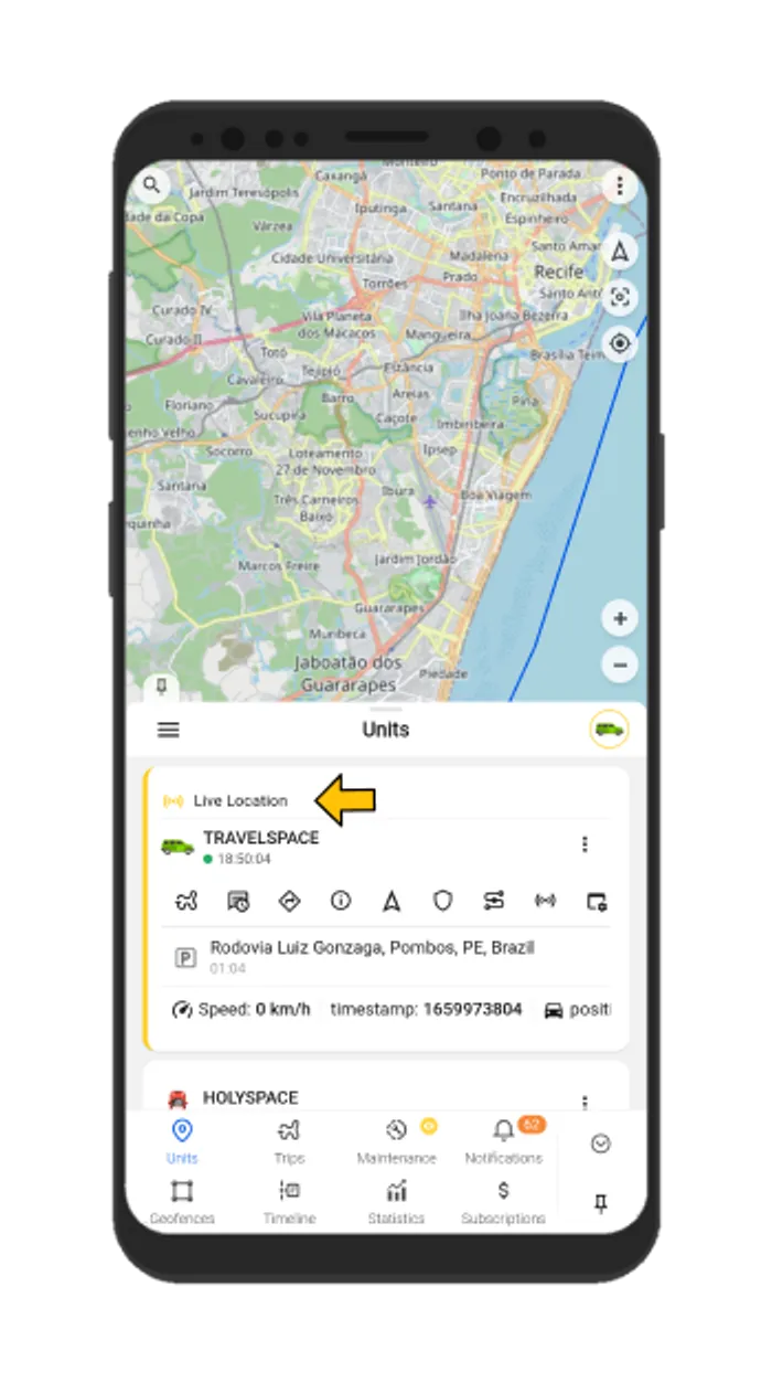 Відстеження транспортного засобу в реальному часі за допомогою GPS-застосунку
