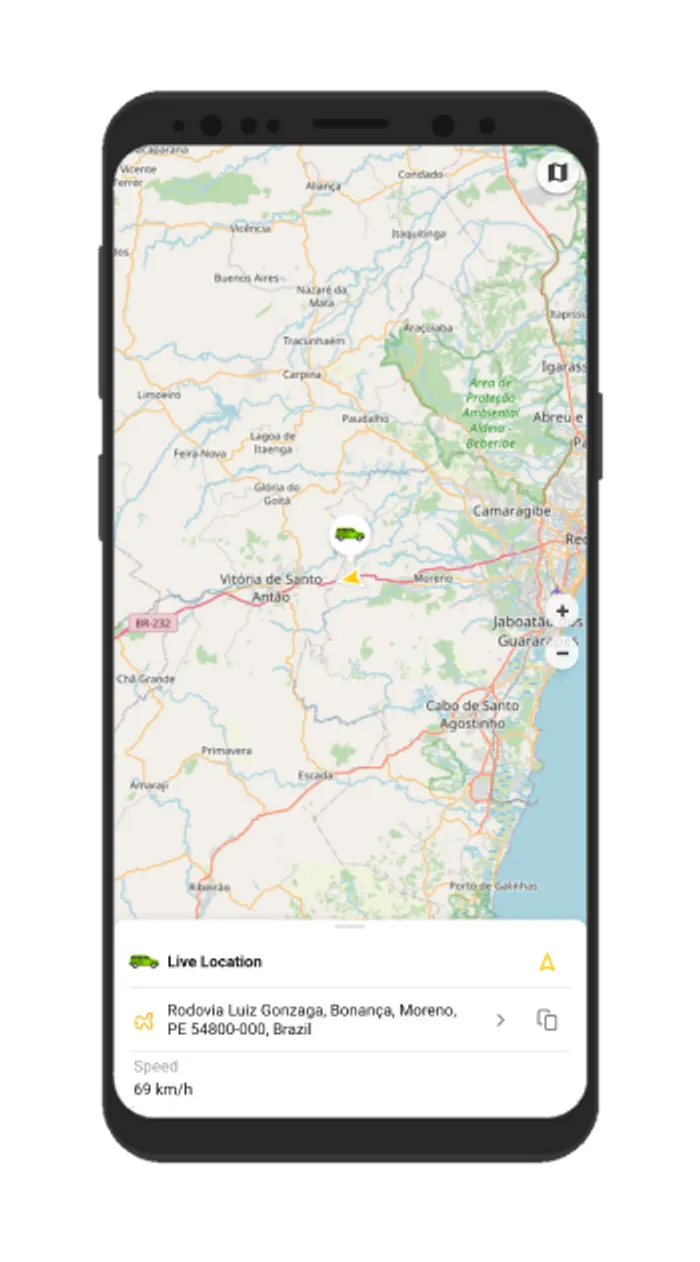 Перегляд реального місцезнаходження GPS-трекера на карті