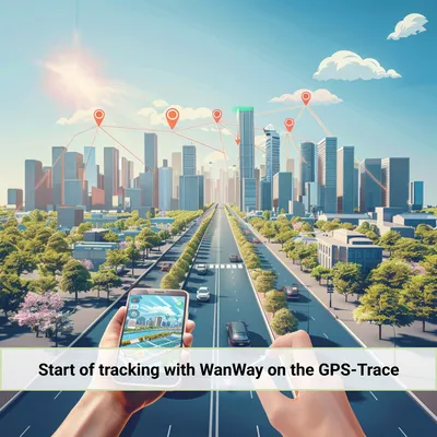 Start der Ortung mit WanWay auf der GPS-Trace-Plattform