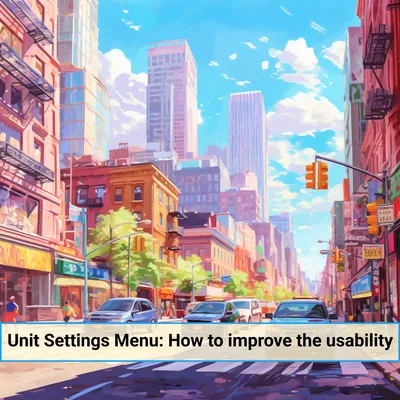 Unit Settings Menu: How to Improve the Usability 