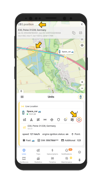  Uw voertuigen met LBS Real-Time GPS-tracking